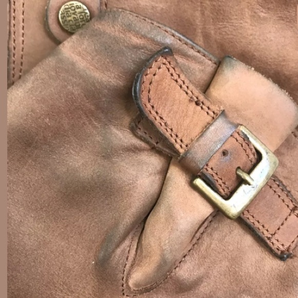 Fabianelli Leather Knee High Heeled Tan Boots Size 36 US 6 Old Money Boho - Picture 8 of 9